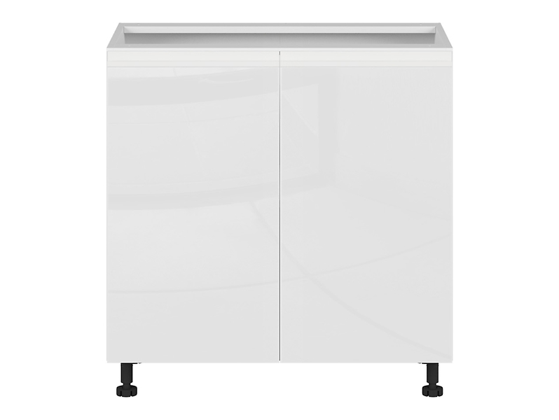 Szafka kuchenna dolna Sole 80 cm dwudrzwiowa biały połysk