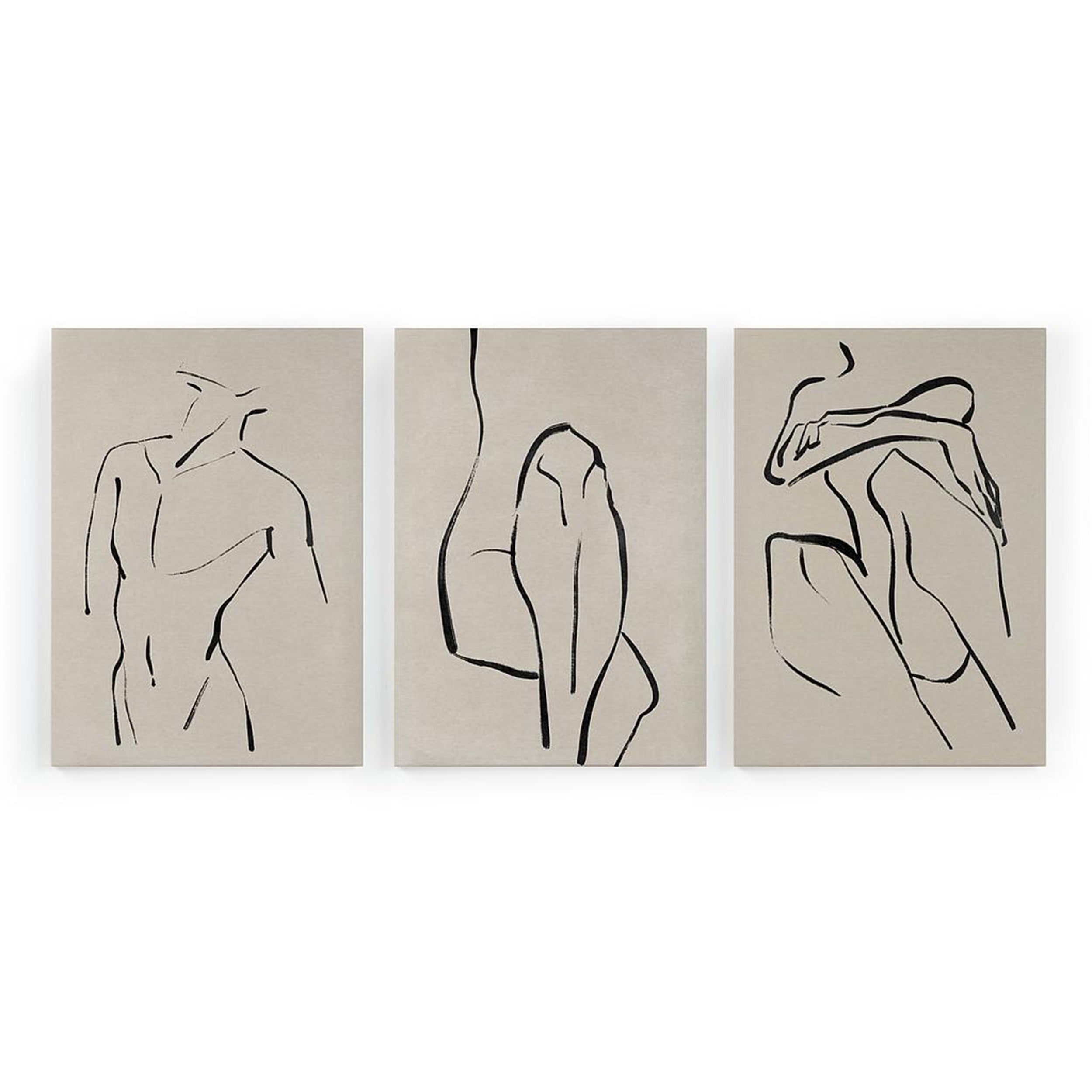 Set 3 Canvas 60x40 Gedrukt Lichamen