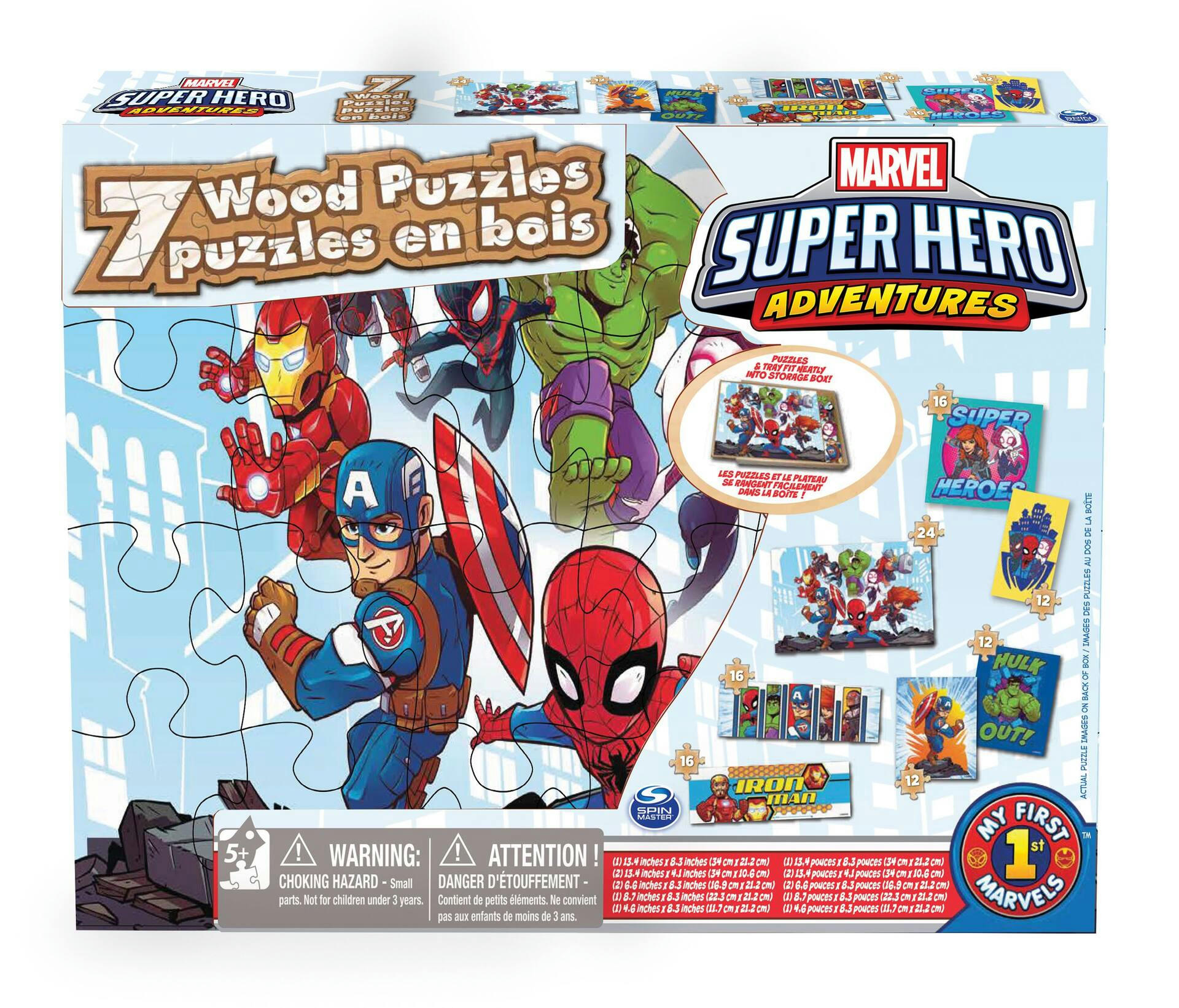 Licensed Cardinal Wood Jigsaw Puzzles For Kids, Assorted, 7-pk, Ages 5+