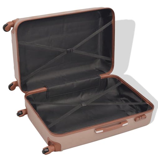 NNEVL Four Piece Hardcase Trolley Set Champagne