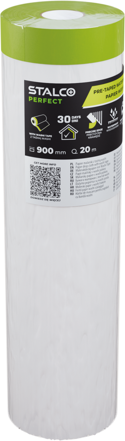 Papier wodoodporny z taśmą washi 550mm x 20m STALCO PERFECT S043147605