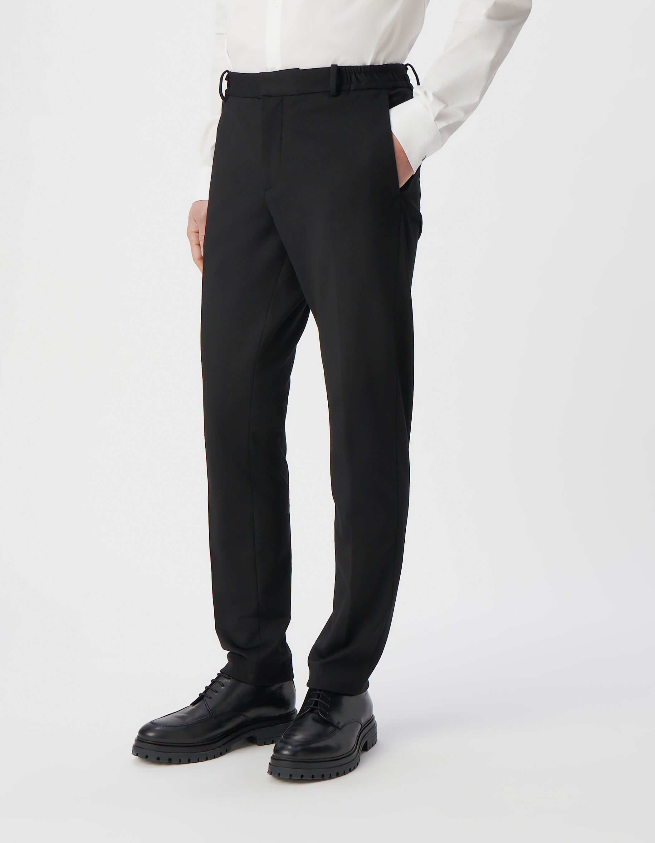 Pantalon de costume SLIM marine maille Milano Homme
