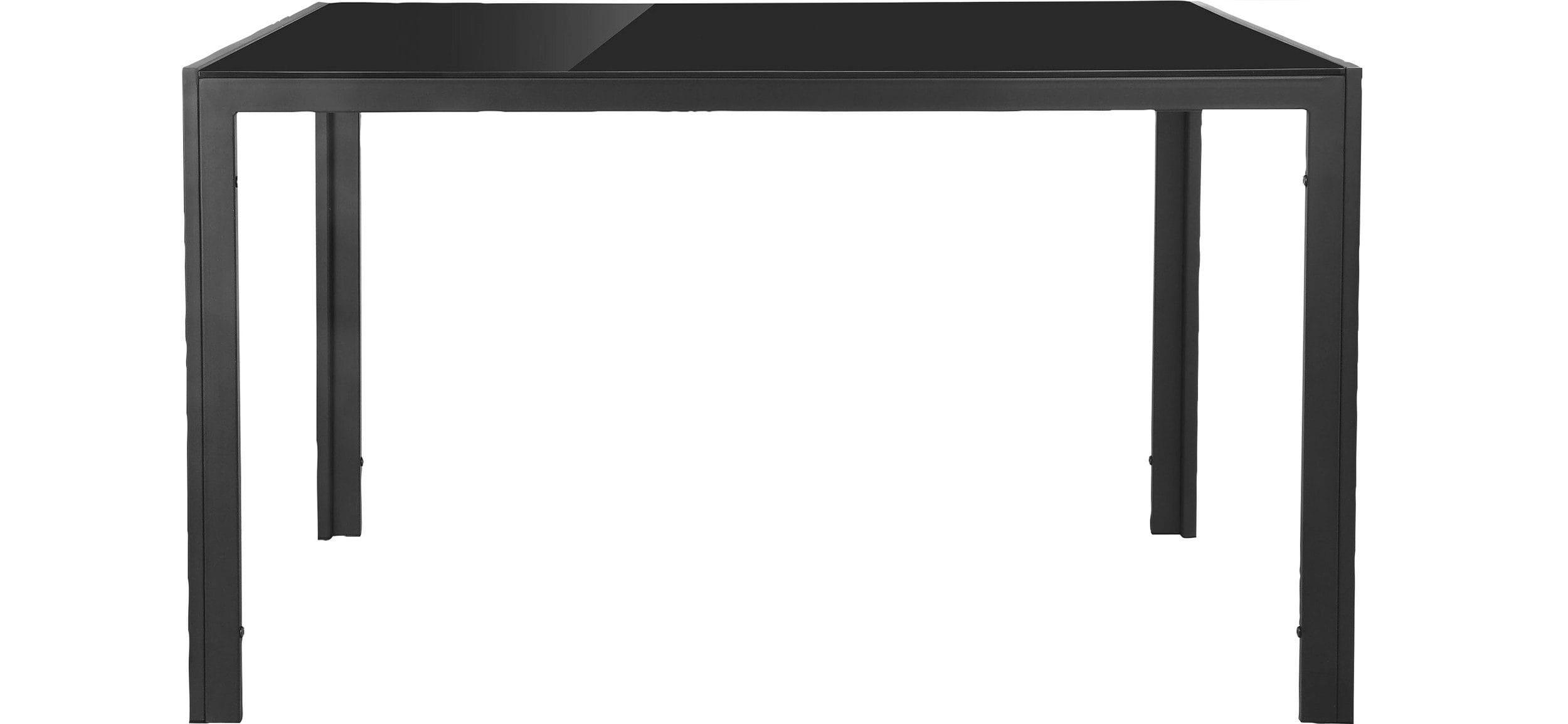 CESAR - Table de salle à manger 140 cm 6 personnes en Noir