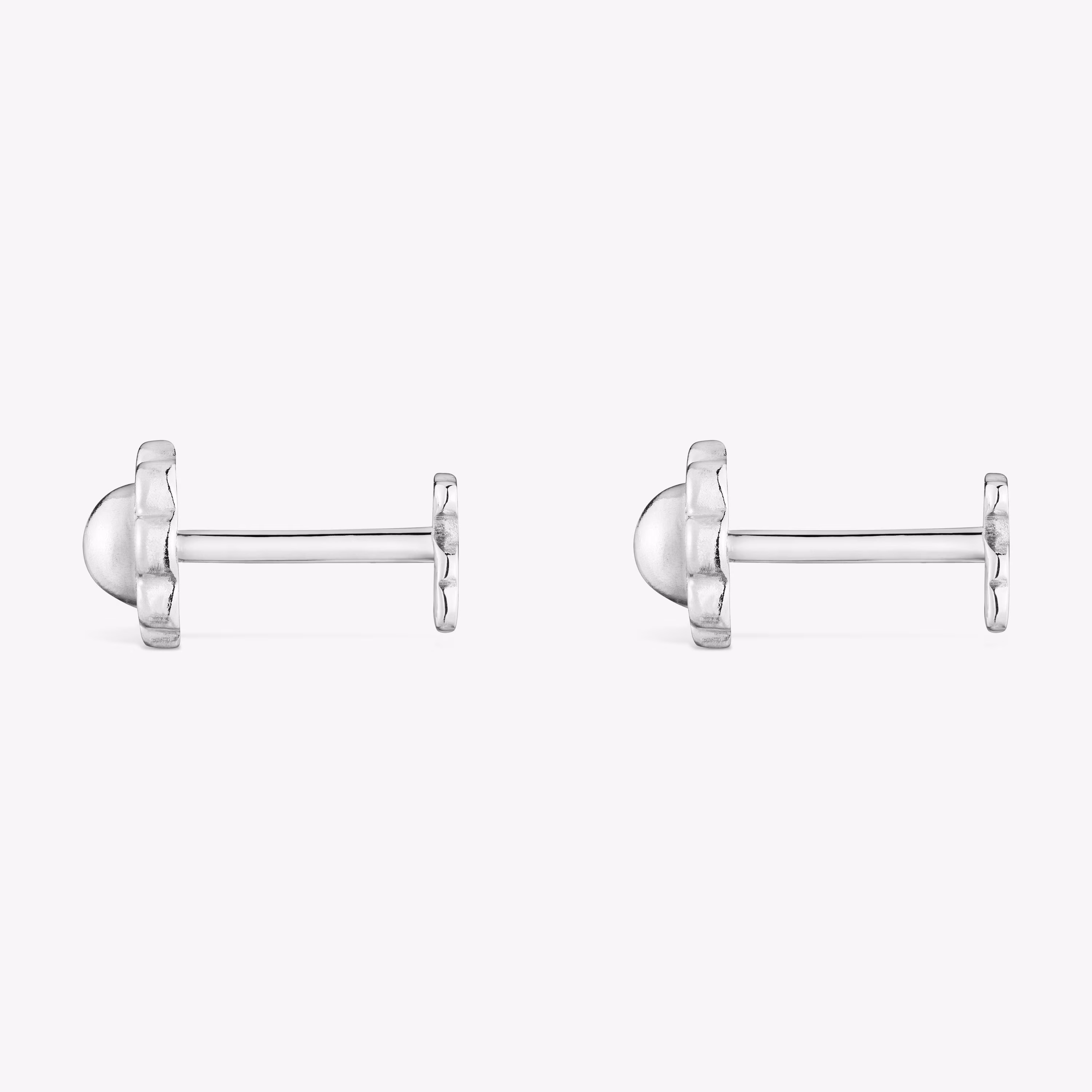 Pendientes mini de oro blanco Baby TOUS