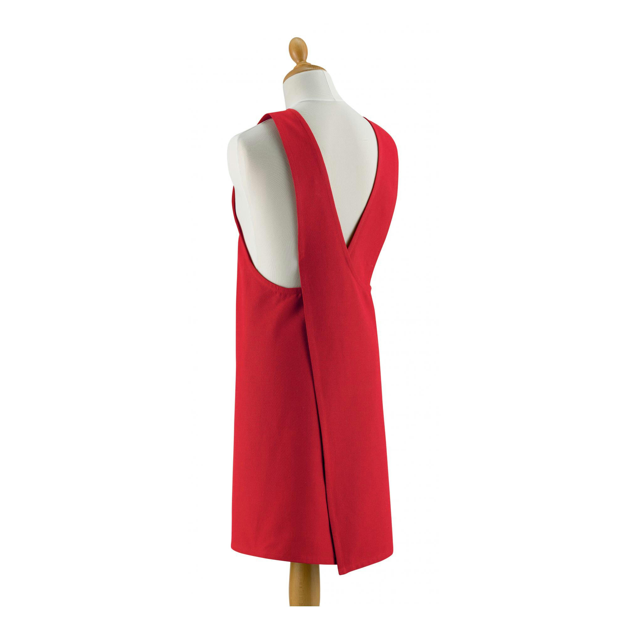 BRODERIE PARIS - Tablier de cuisine japonais recyclé tour eiffel rouge 125 x 85