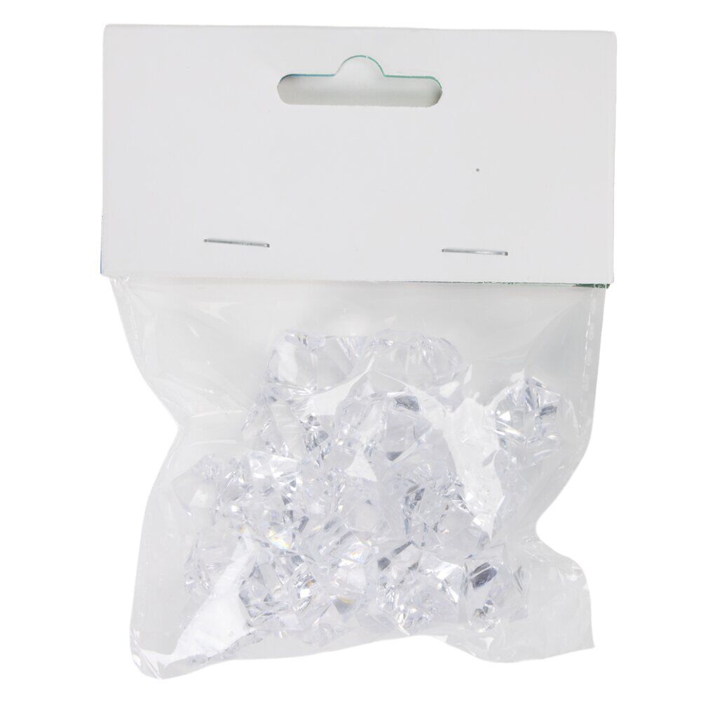 Décoration de table diamant 40g acrylique L2X2XH1,5 cm transparent