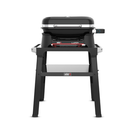 Barbecue électrique Lumin noir sur stand   plancha - Weber