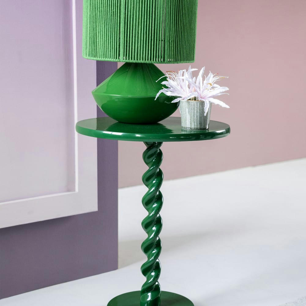 GULA - Table d'appoint en aluminium D40cm vert