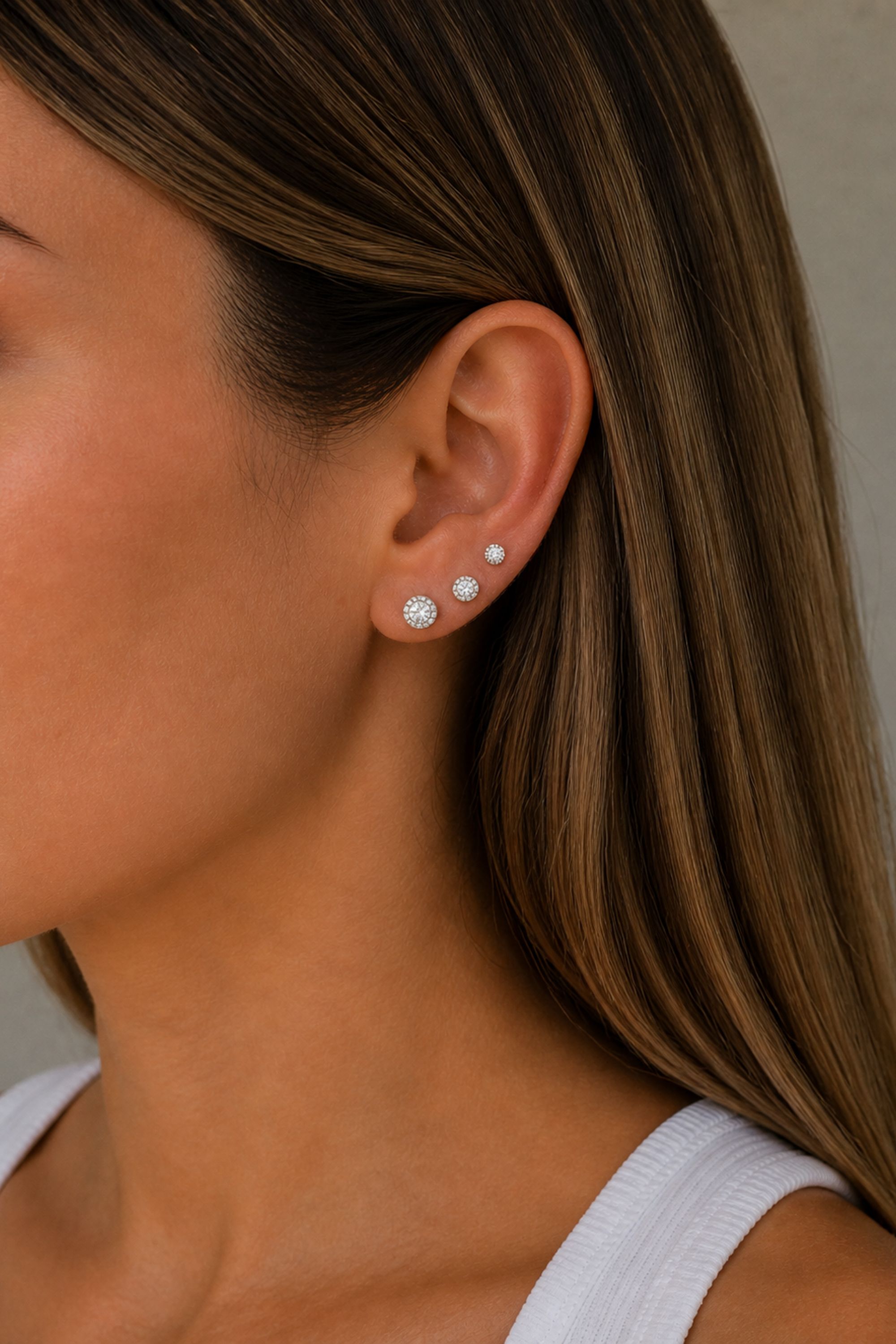 Jon Richard Silver Plated and Crystal Halo Earrings - Multipack