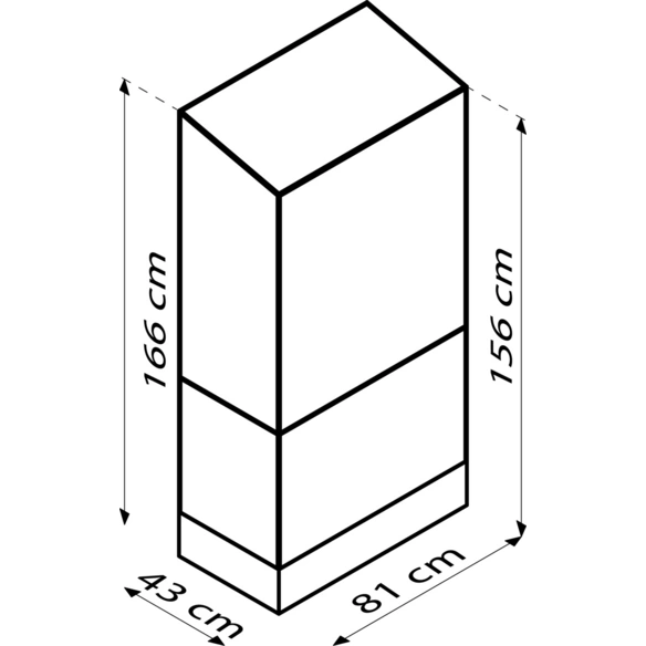 Balkongewächshaus »Stad«, BxLxH: 81,2 x 43 x 156 cm, Aluminium