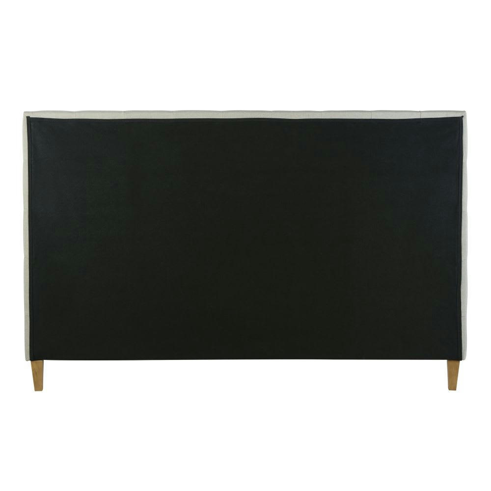 Chesterfield -  Lit capitonné en lin avec sommiers à lattes 180x200