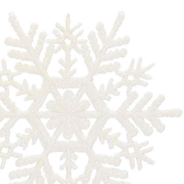 Zawieszki śnieżynki 12 szt. ozdoby choinkowe 10 cm białe
