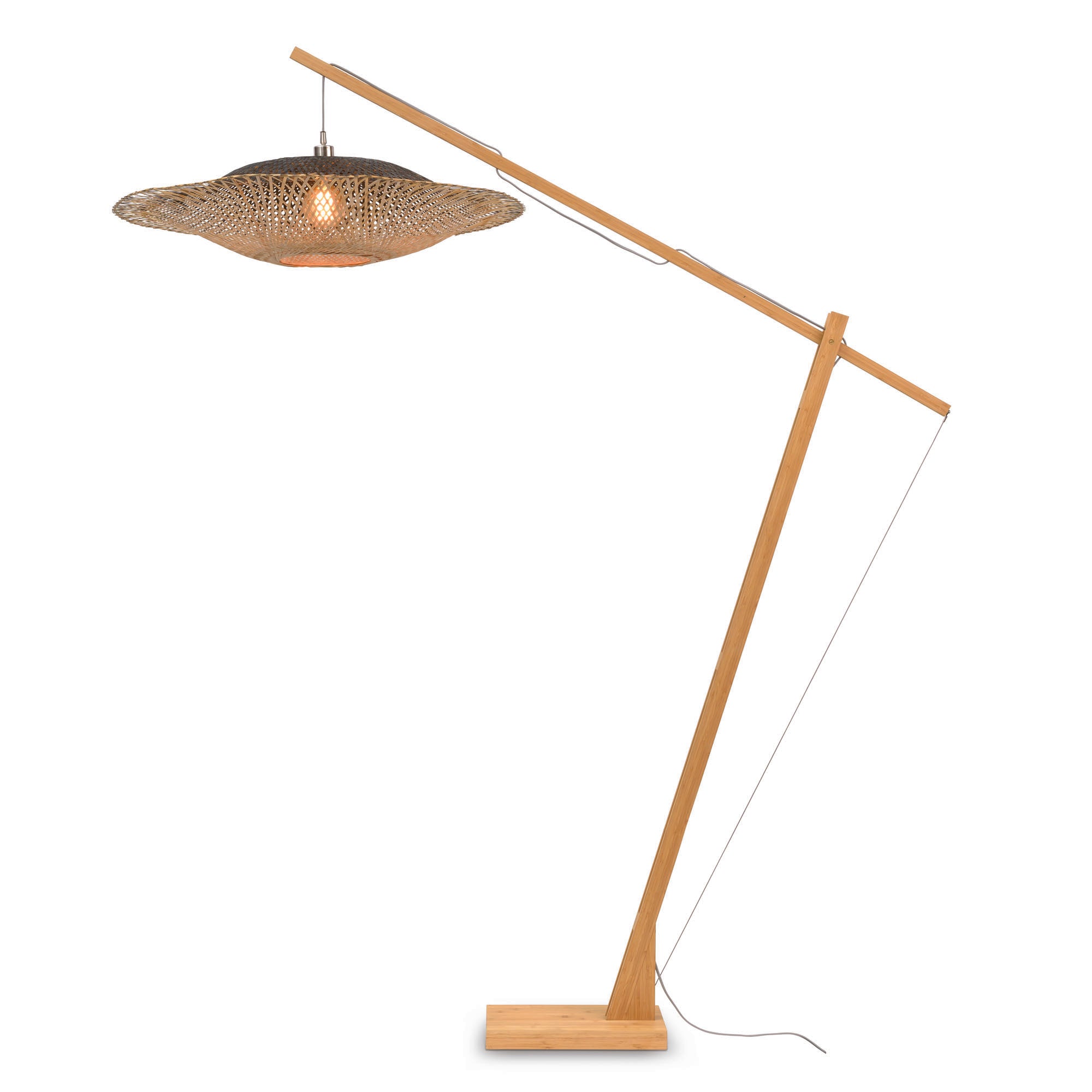 GOOD&MOJO vloerlamp Kalimantan - bruin - Ø87cm