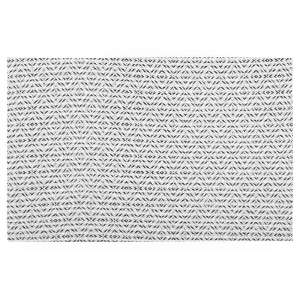 Individual de mesa branco geométrico