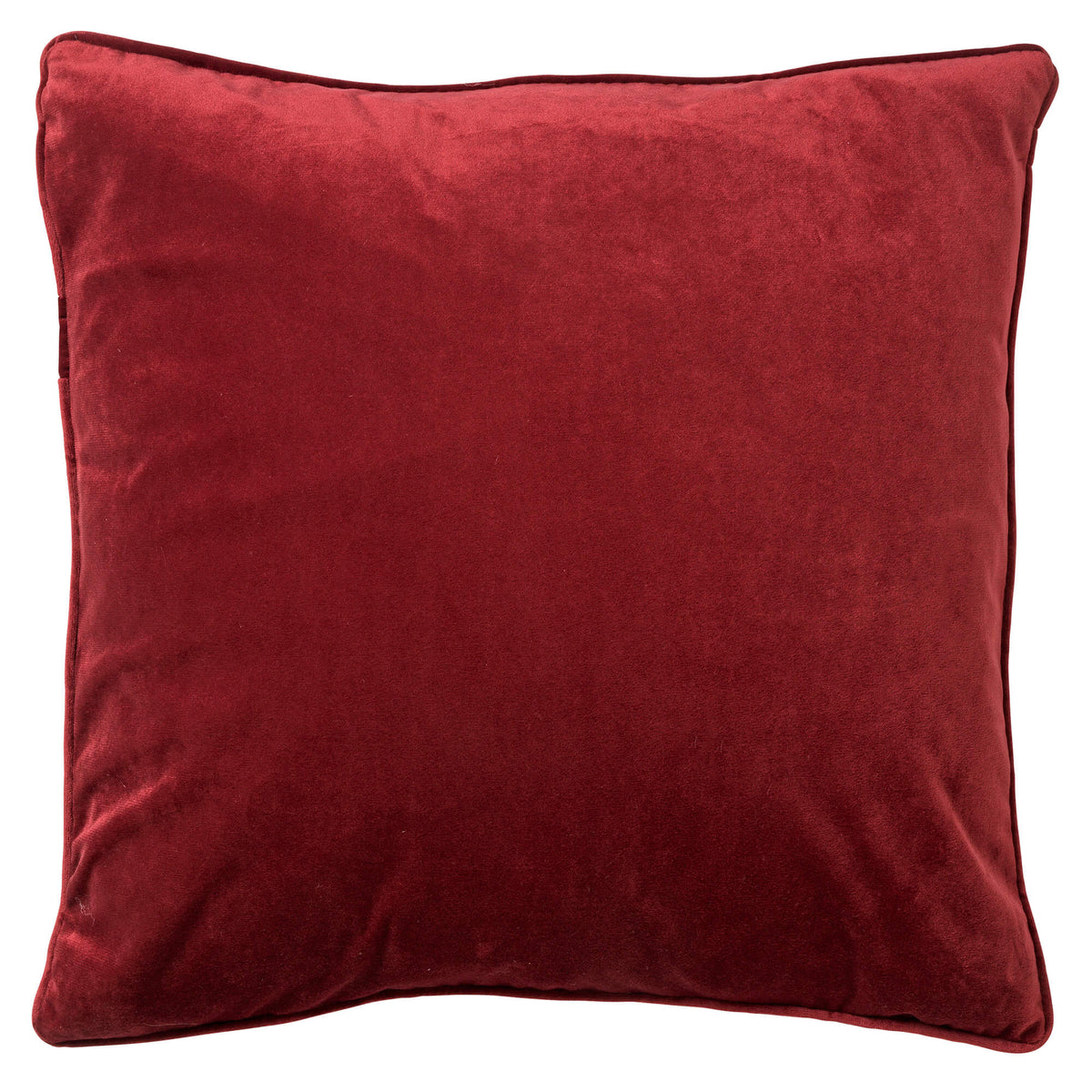 FINN - Kussenhoes 60x60 cm - velvet - effen kleur - Merlot - rood