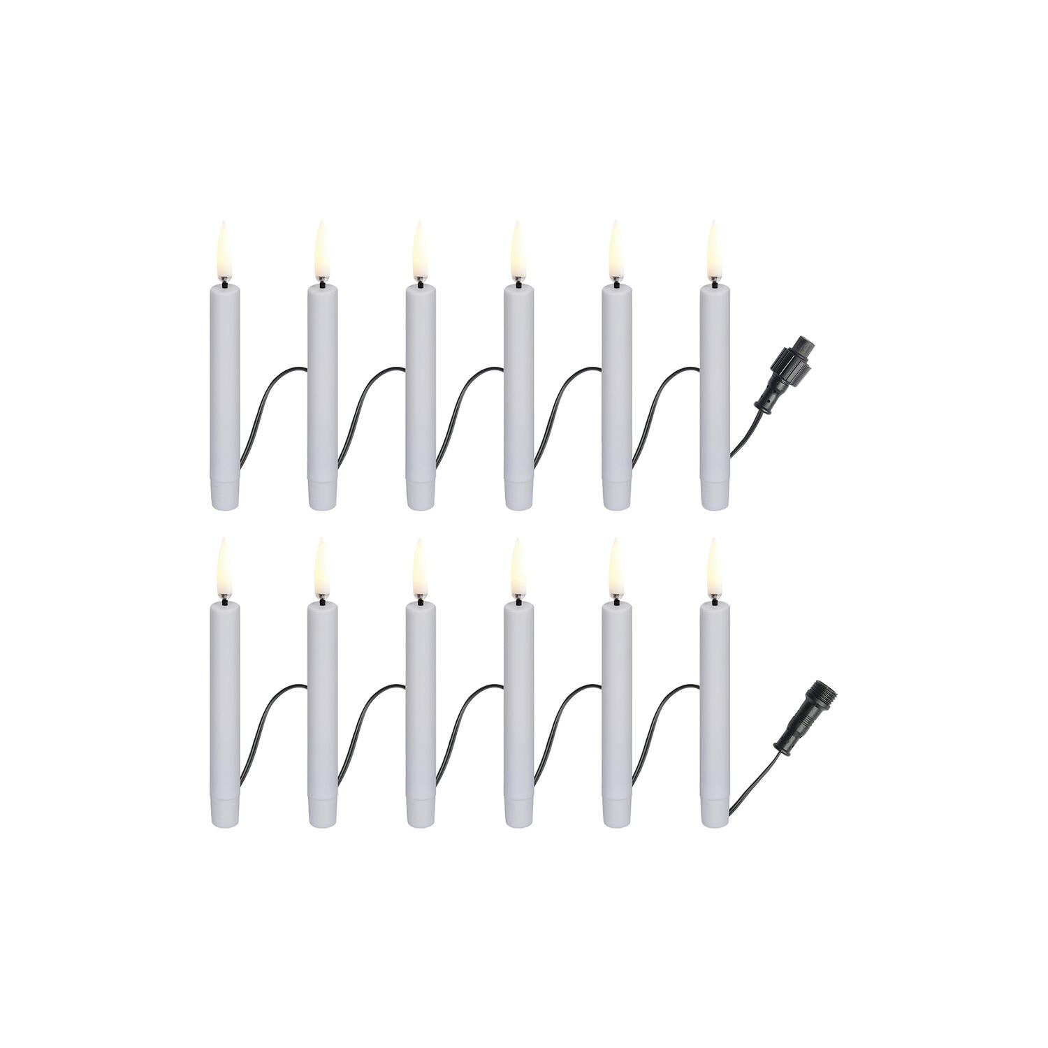 Christmas string 12 candles Extender, white