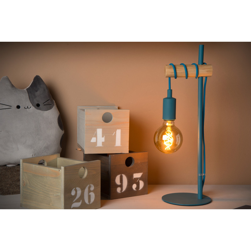 Lampe à poser Paulien bleueE27 60 W LUCIDE