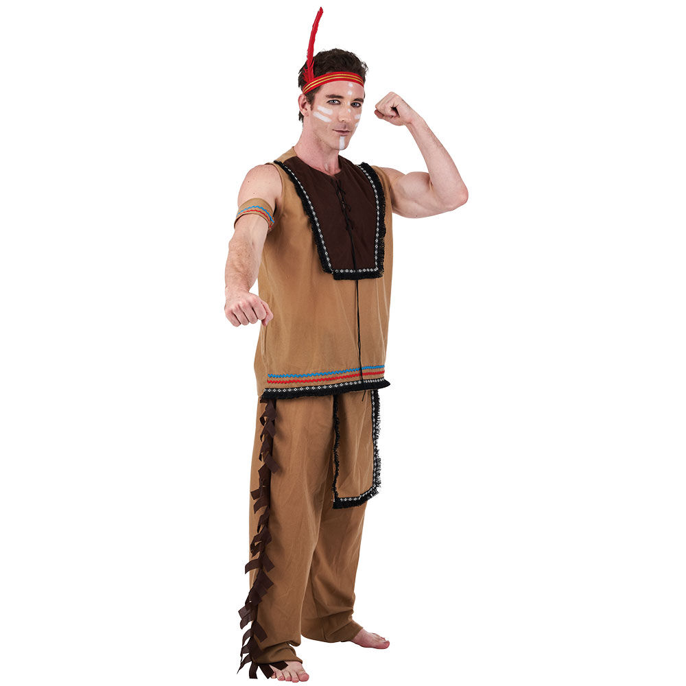Déguisement homme Indien marron taille L