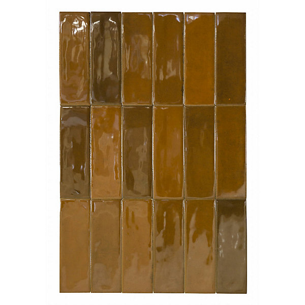 Mini Brick Série Calpe Terra Porcelaine Premium 5x15cm.