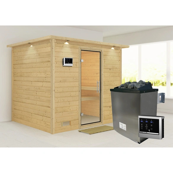 Sauna »Paldiski«, inkl. 9 kW Saunaofen mit externer Steuerung, für 4 Personen