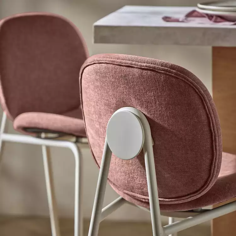 Habitat Oryn Fabric Bar Stool - Pink