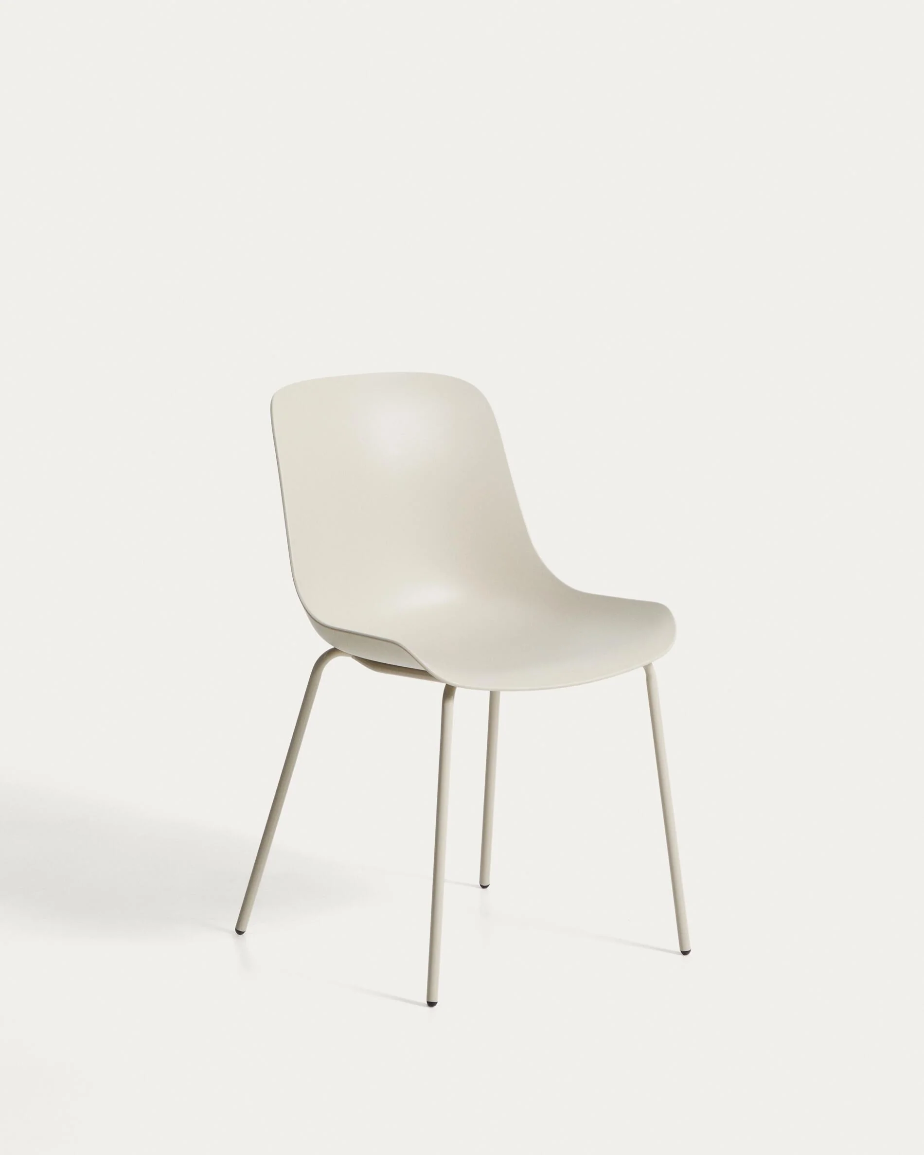 Altea beige chair with beige-finished steel legs