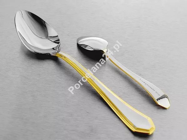 Komplet sztućców 24 cz. na 6 osób Hisar - Riva Gold (4.0/3.0 mm) złocone