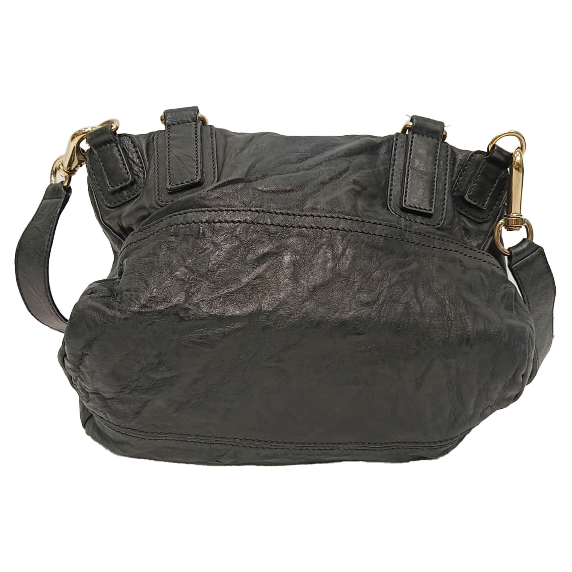 Givenchy Preloved Small Pandora Bag in Black Aged Leather