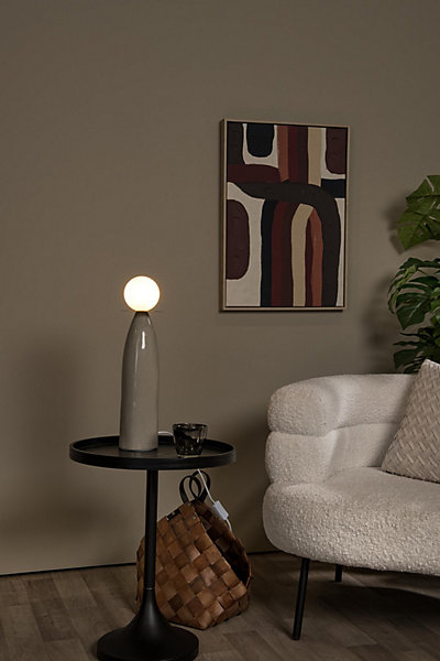 Lampe de table FIGARO en porcelaine avec 1xG9 - Gris - Lucide