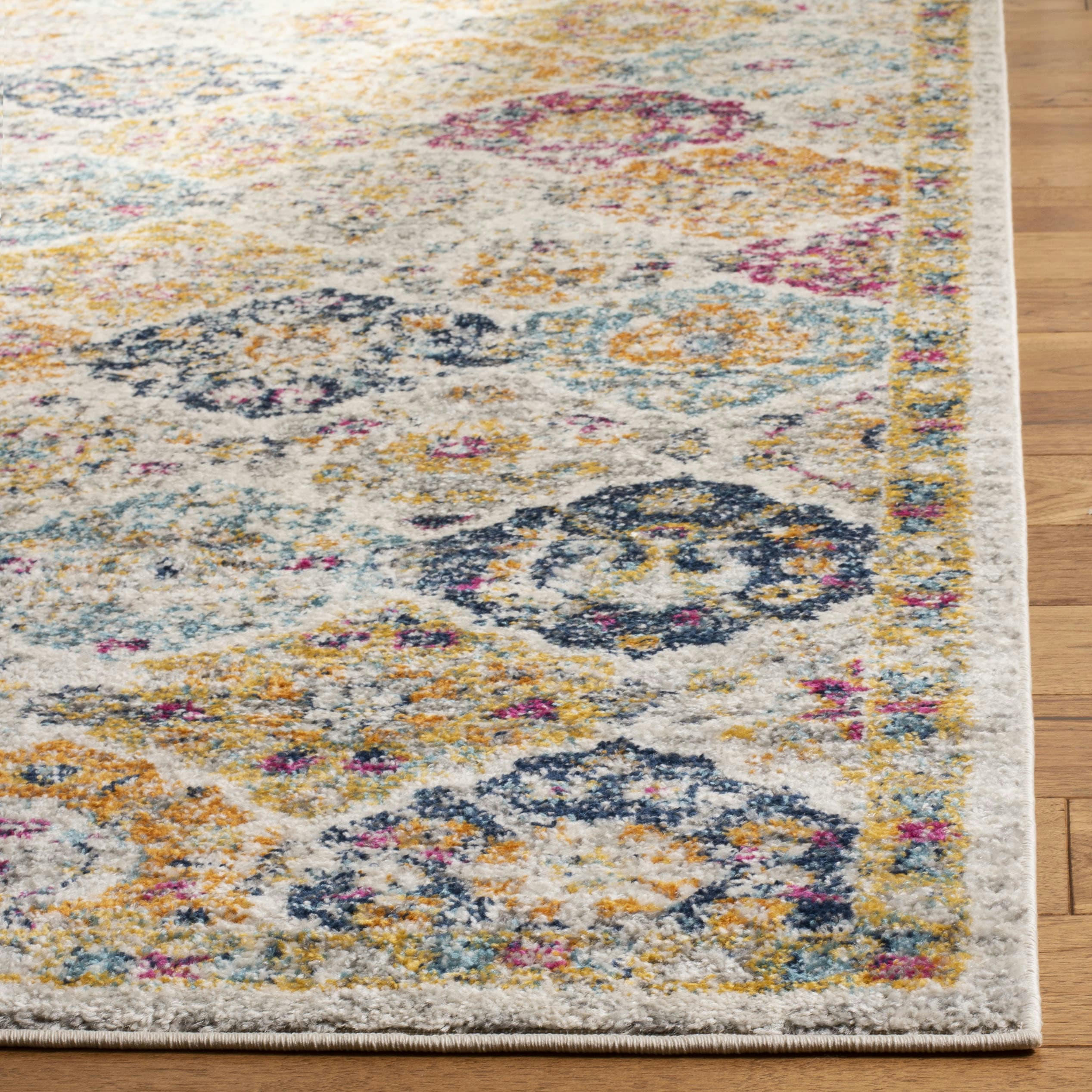 MADISON - Tapis de salon interieur en crème & multicolore, 201 x 279 cm
