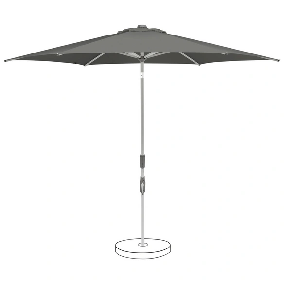 Sonnenschirm, LxH: 300x236 cm, grau