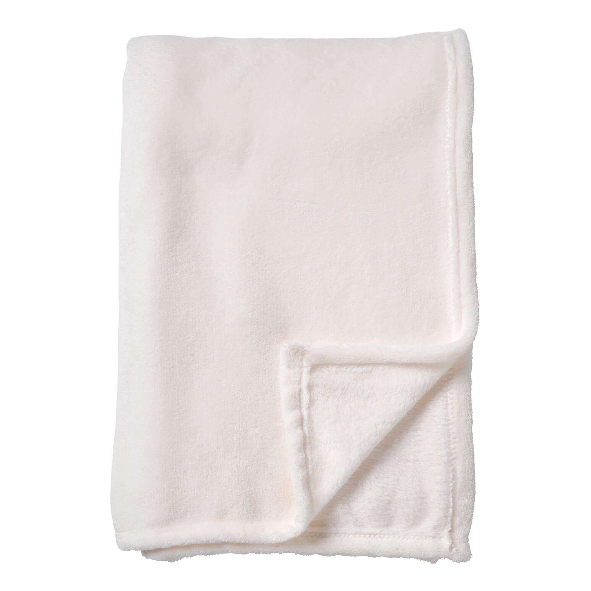 OWEN - plaid 130x160 cm - coral fleece deken - heerlijk zacht - Snow White - wit