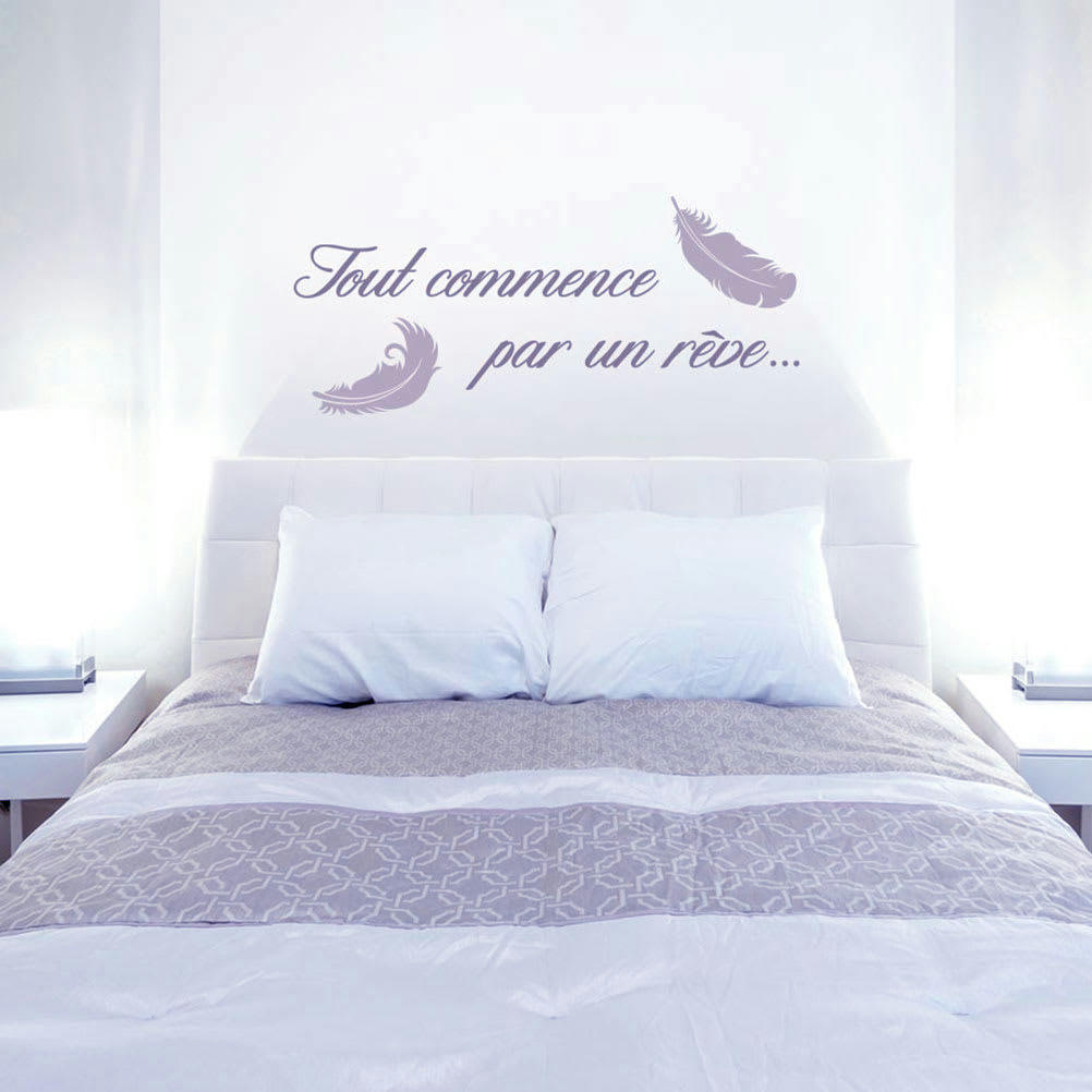 RÊVE - Stickers muraux tout commence par un rêve 46,5x107cm