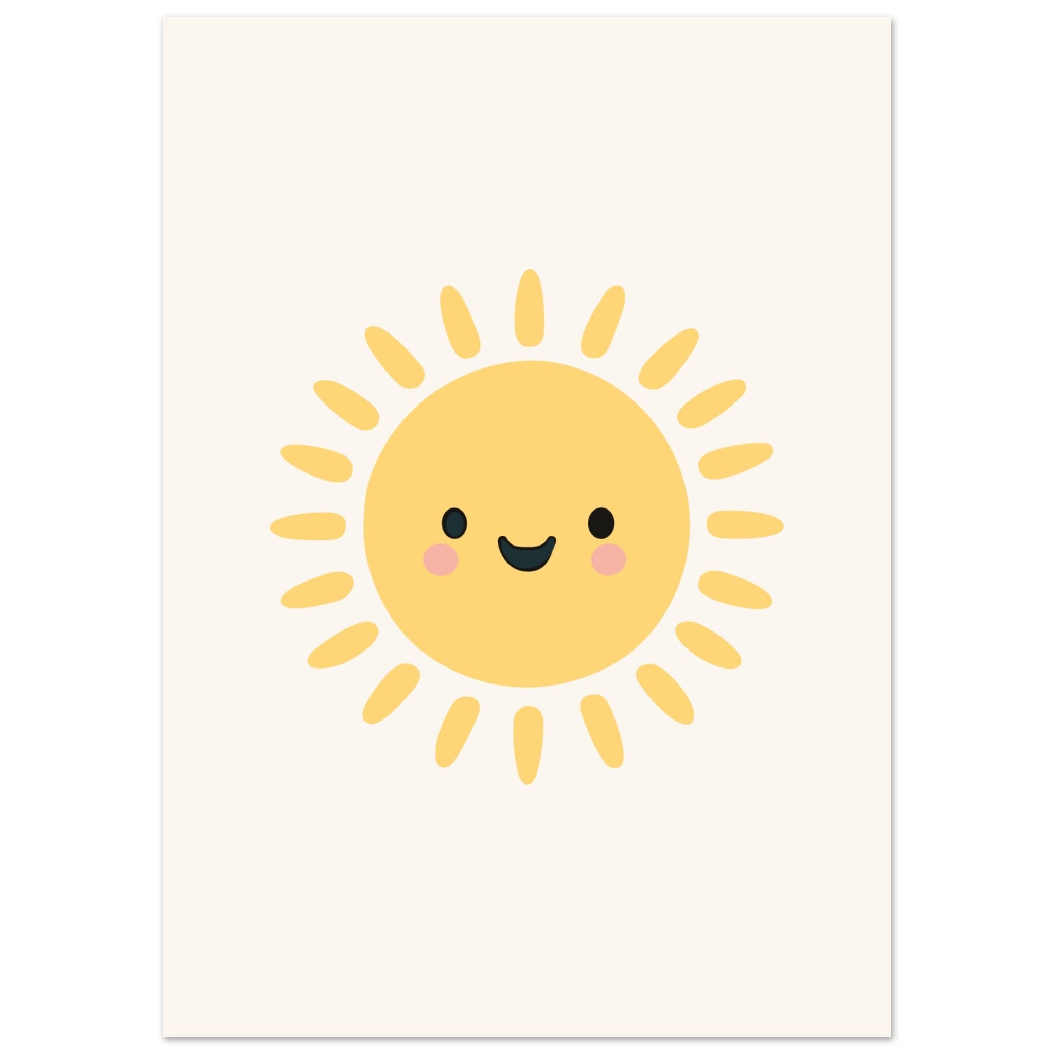 Artfulprints Poster Sunshine  - 50x70 cm - Geel