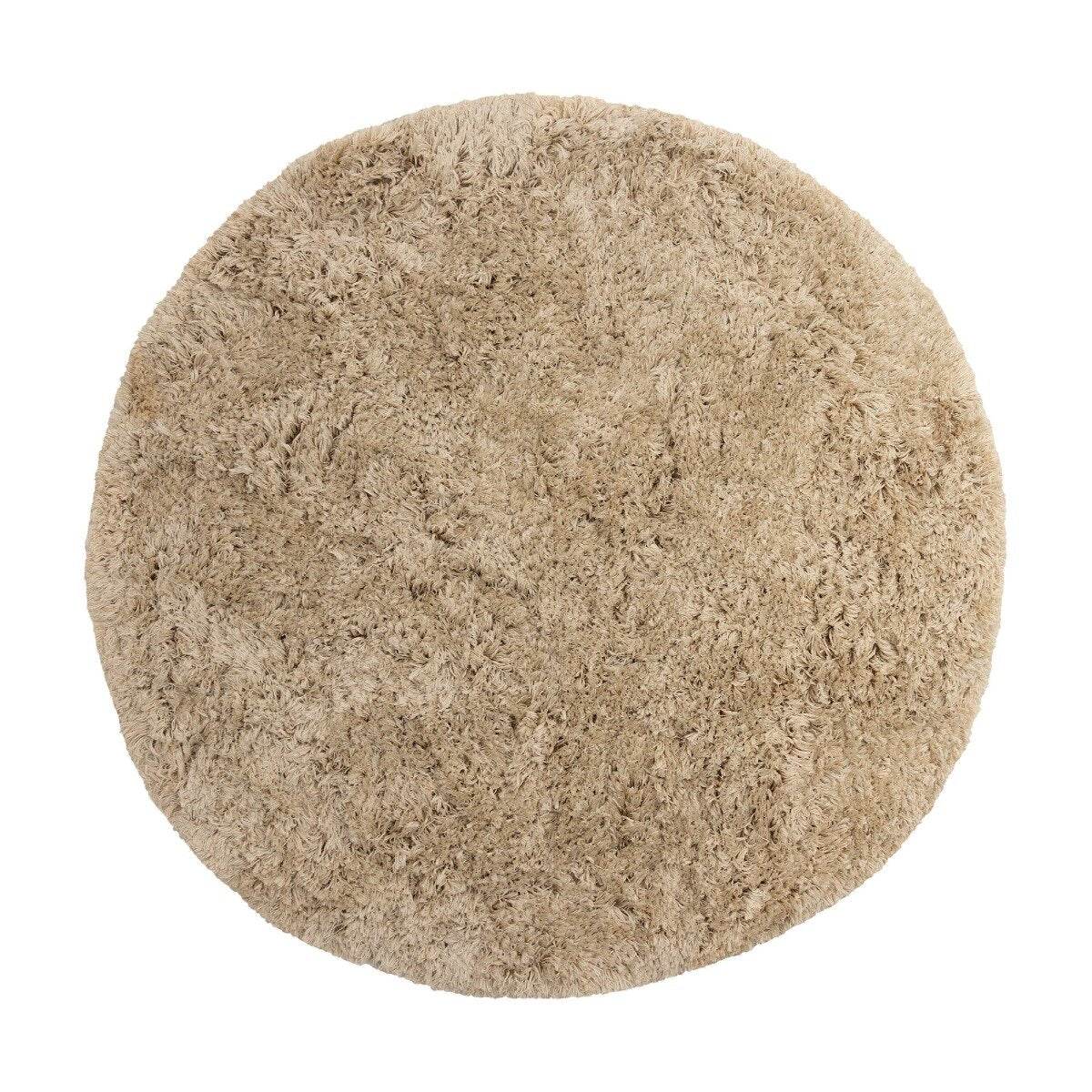 Interieur05 Vloerkleed Pilo-beige -polyester -rond -hoogpolig - 120 x 120 cm