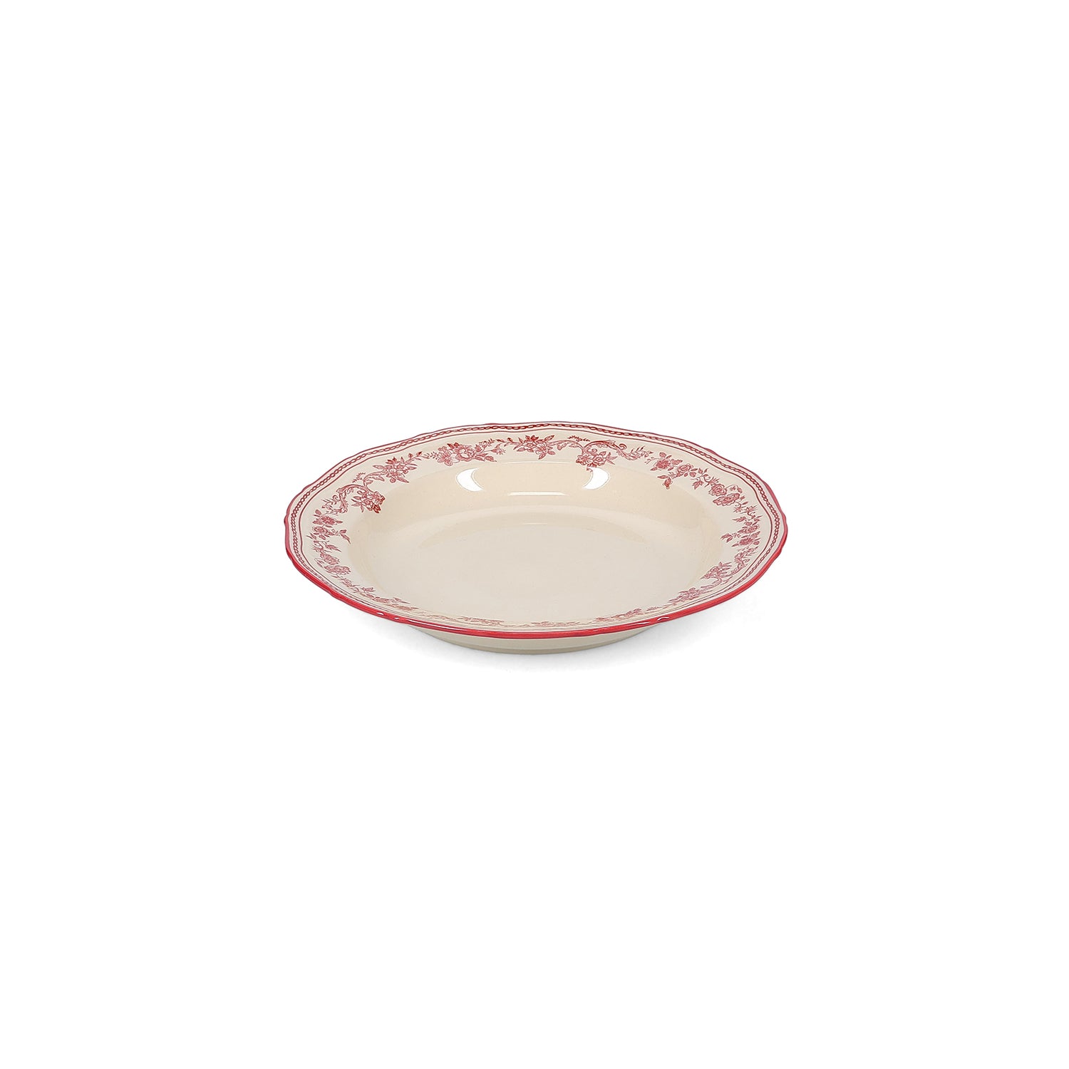 S|P Collection - Diep bord 23/17xH4cm burgundy Cyril - Set van 4