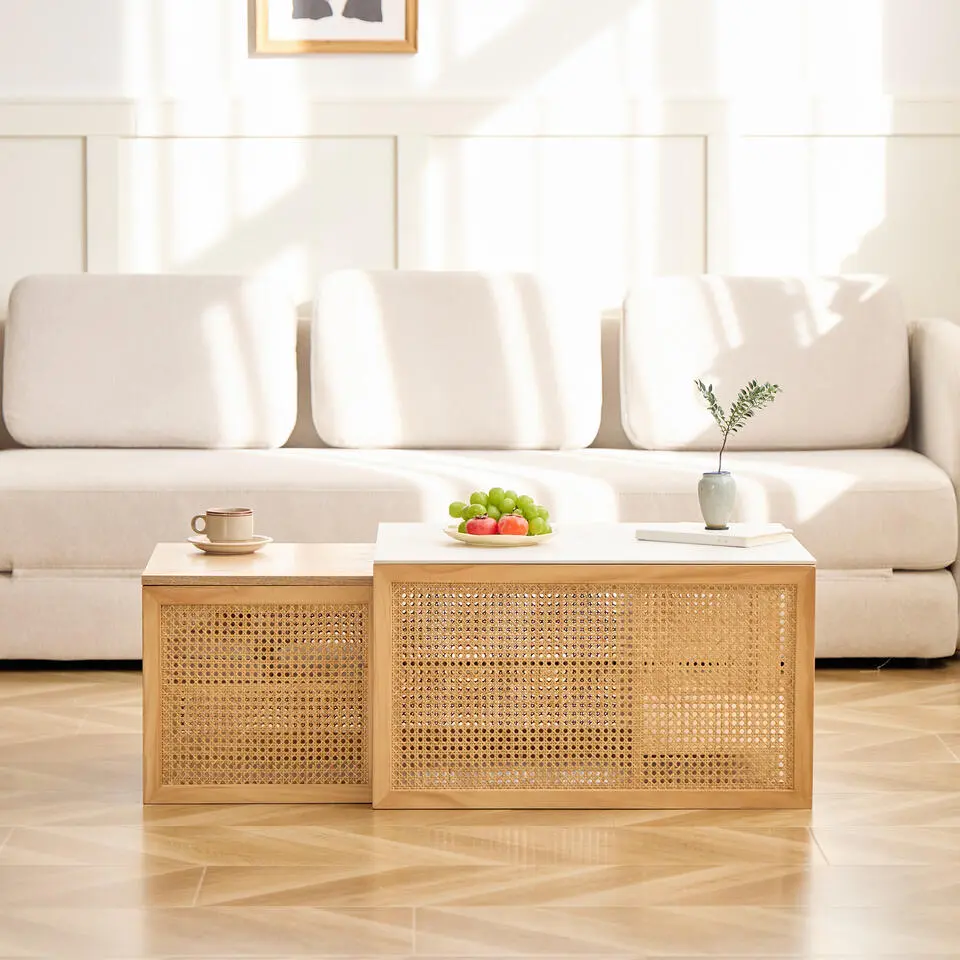 Salontafel van rotan