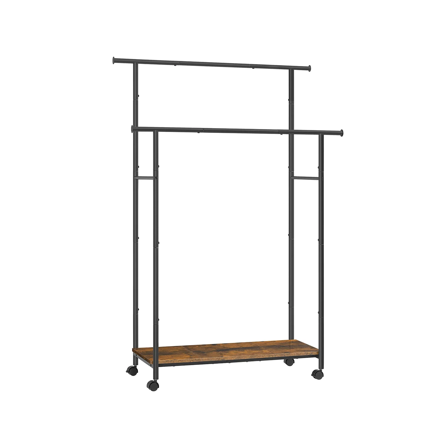Portemanteau à roulettes double barre