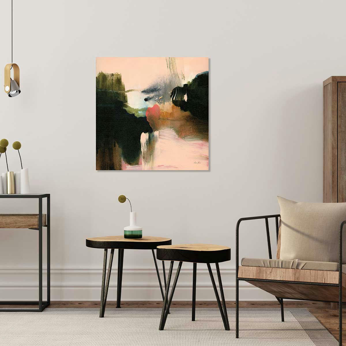 - Tableau Texture brossée imprimé sur toile 50x50cm