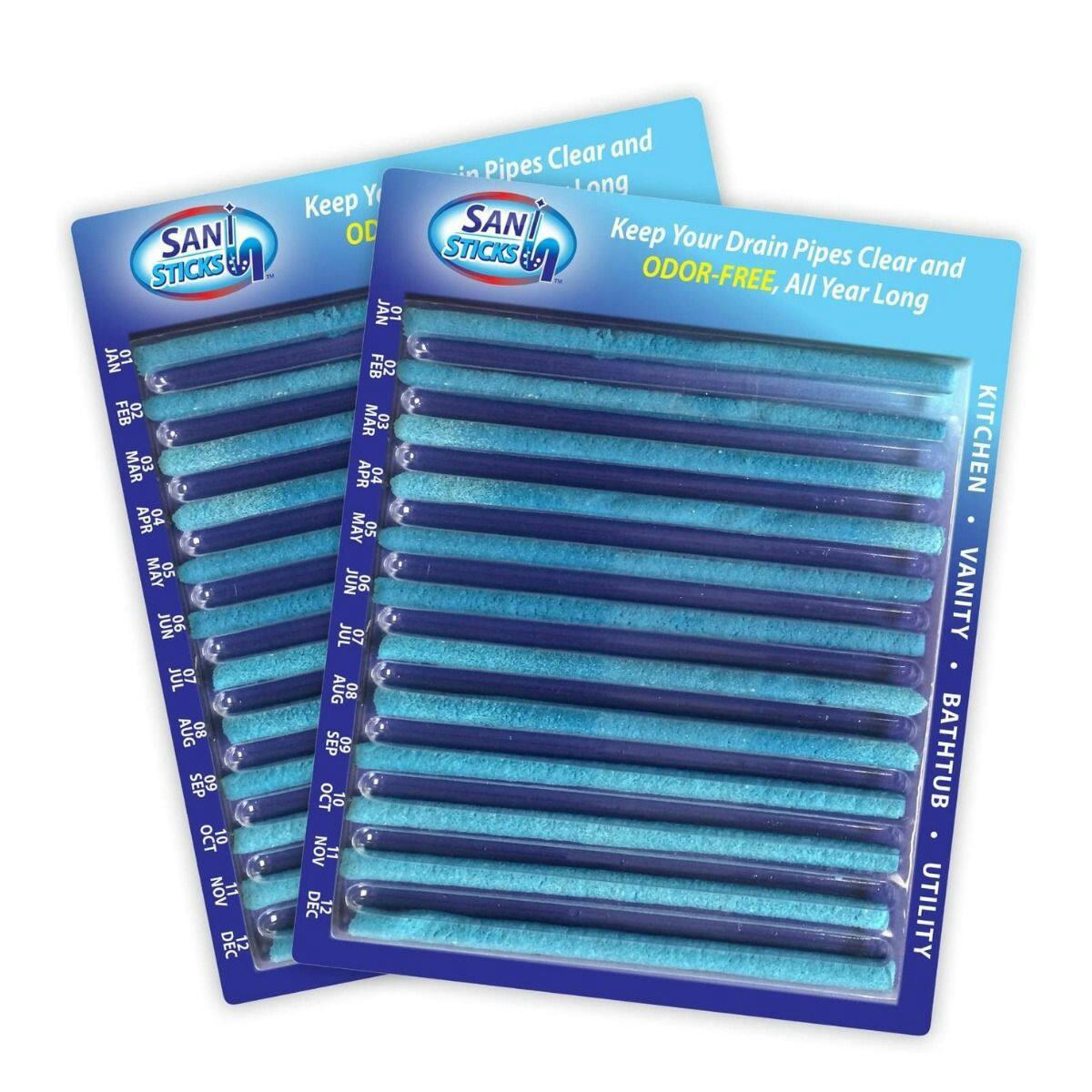 Sani Sticks Multi-Purpose Drain Pipe Cleaner Stick, 24-pk