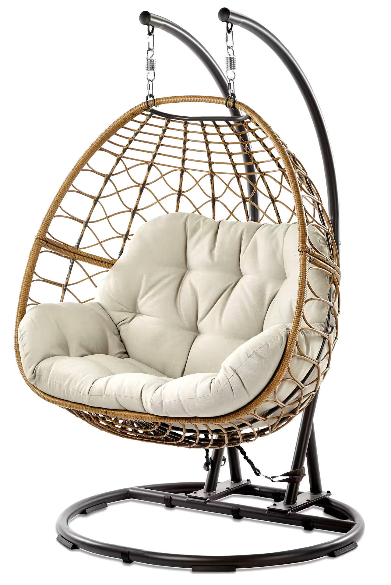 CANVAS Sydney Double Outdoor Patio Egg Swing Chair w/ Stand