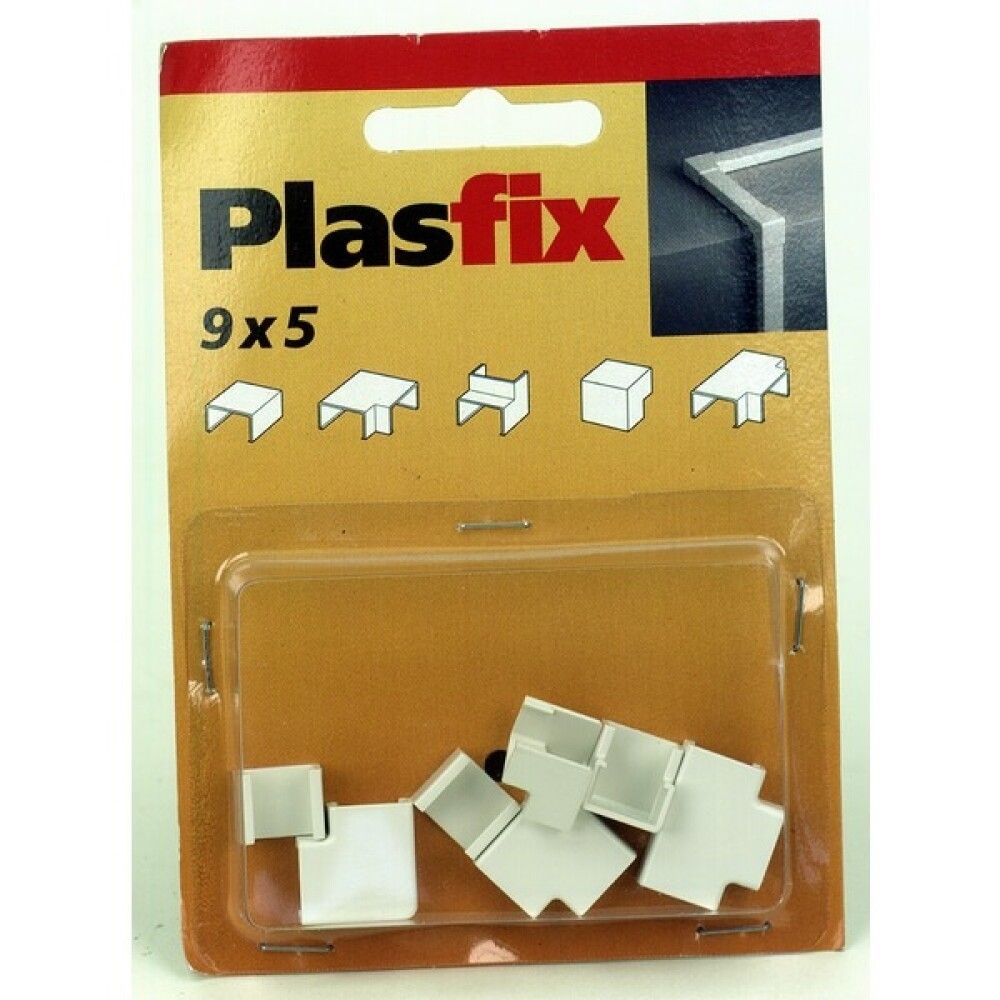 SKARV & HJØRNE PLASFIX 16X10MM HVIT