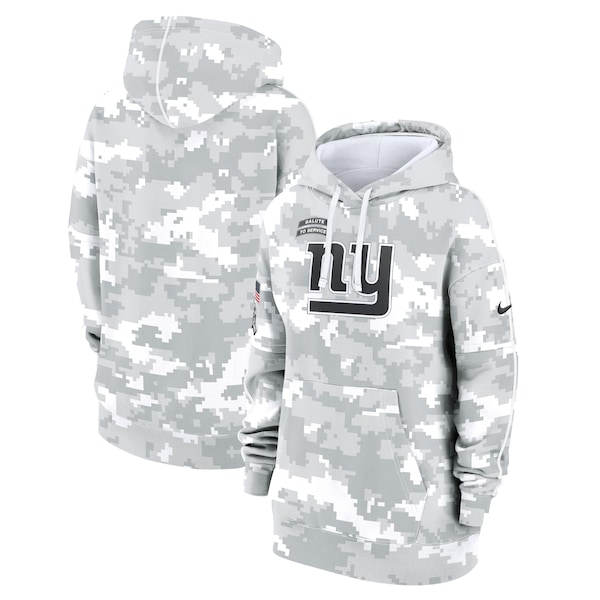 New York Giants Nike Women's 2024 Salute To Service Club Fleece Pullover Hoodie - Arctic Camo