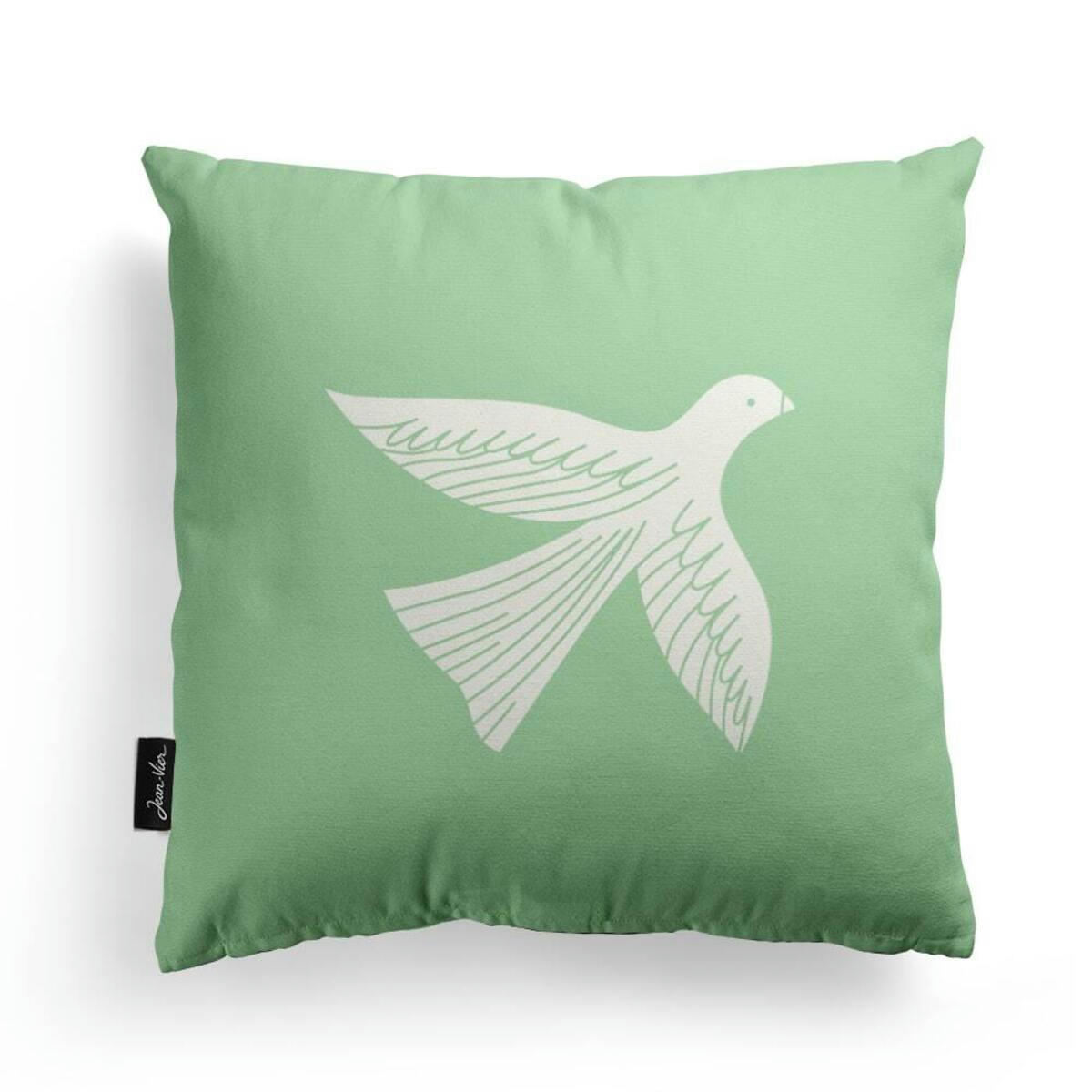 BAKEA - Housse de coussin coton Vert 40x40 cm