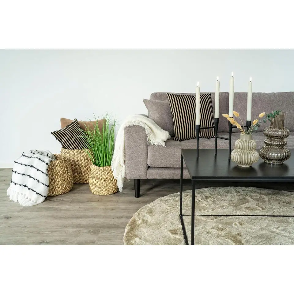 Nest of Nora Kandelaar kaarsenhouder - Staal 5x28x21 cm - Zwart