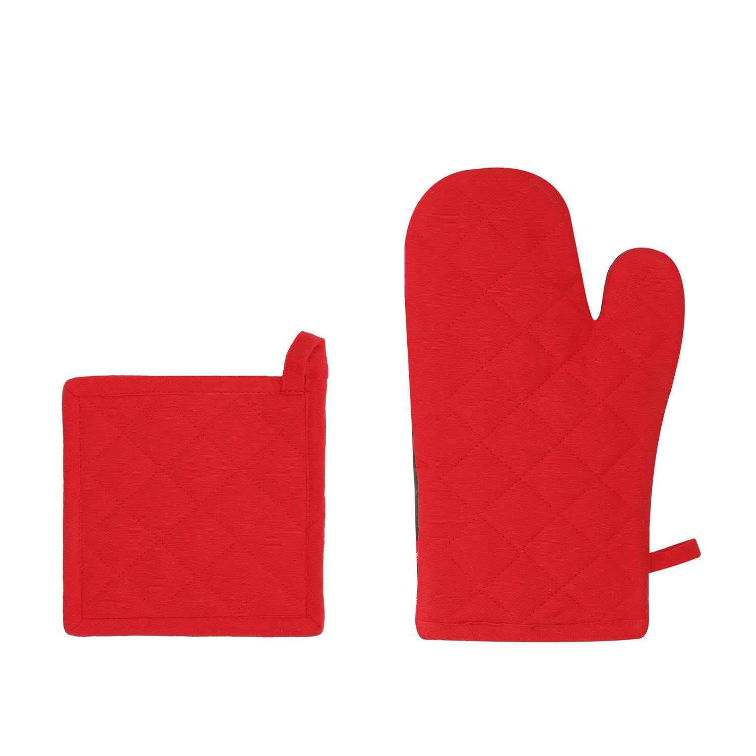 Set guanto e presina gnomi Natale grigio scuro
