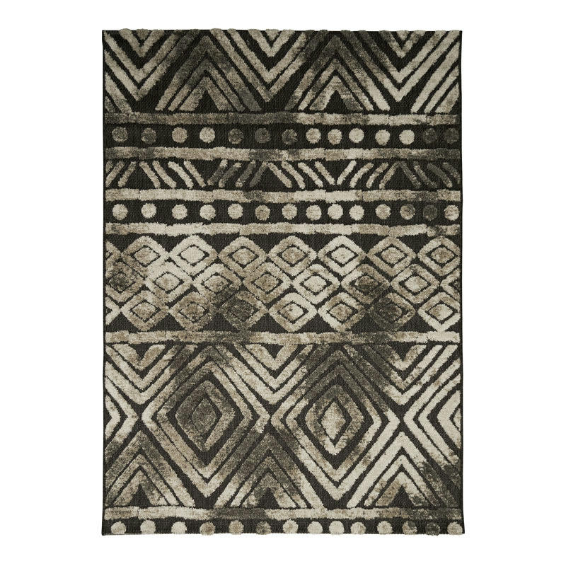 DEHORS-DEDANS - Tapis pour intérieur-extérieur noir et brun 120x170