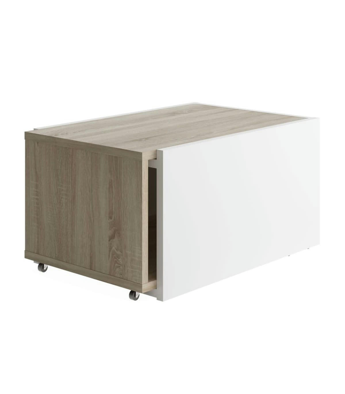SLIDE - Table Basse Extensible avec Caisson Coulissant