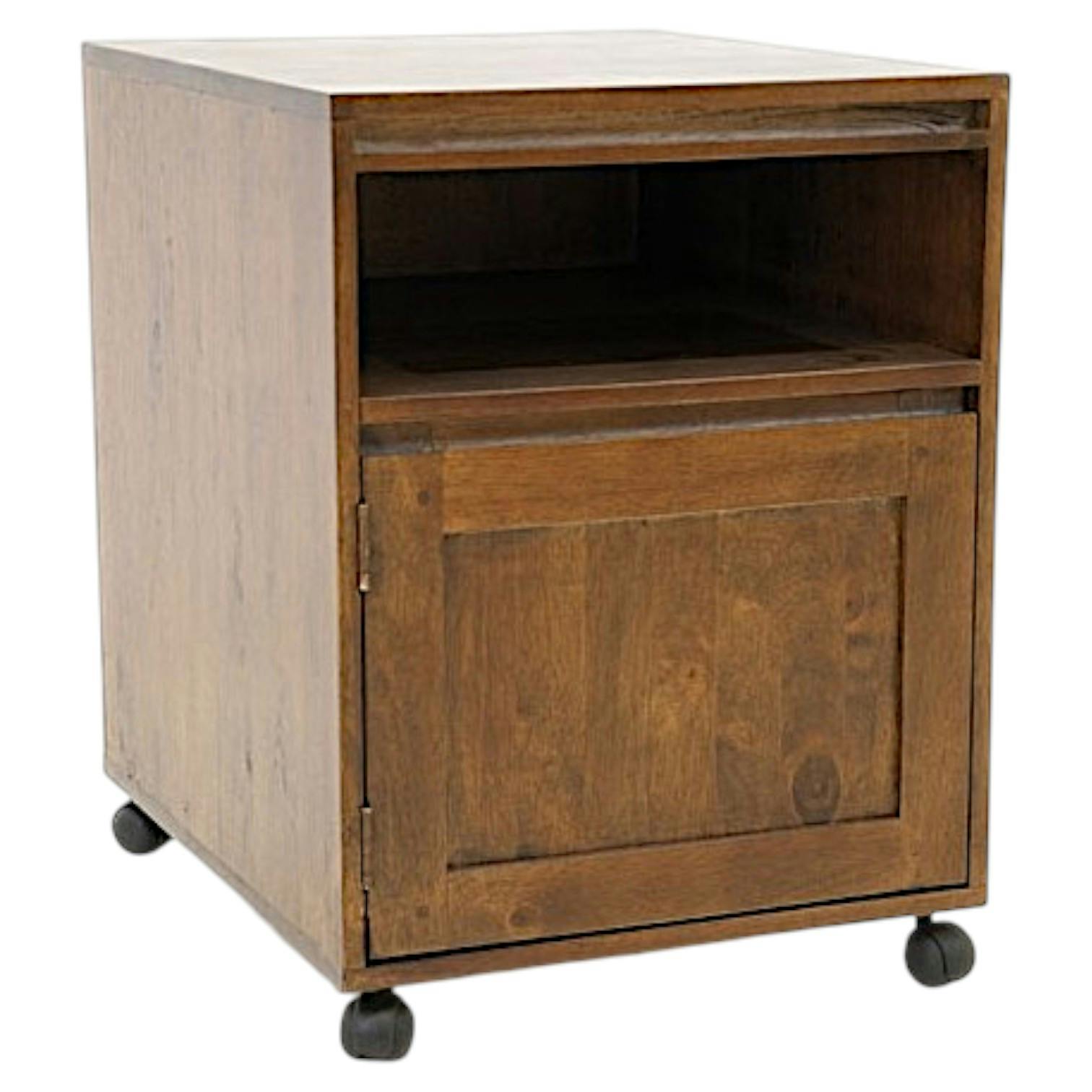 Caisson de bureau à roulettes hévéa 1 porte 60cm OLGA