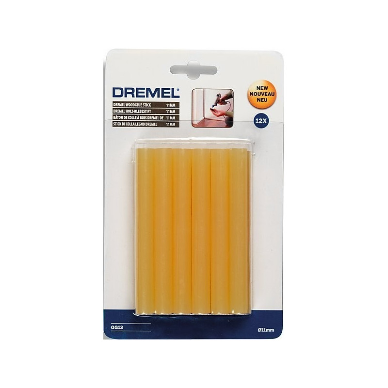 Bâton de colle à bois Ø 11 mm 12 pièces DREMEL